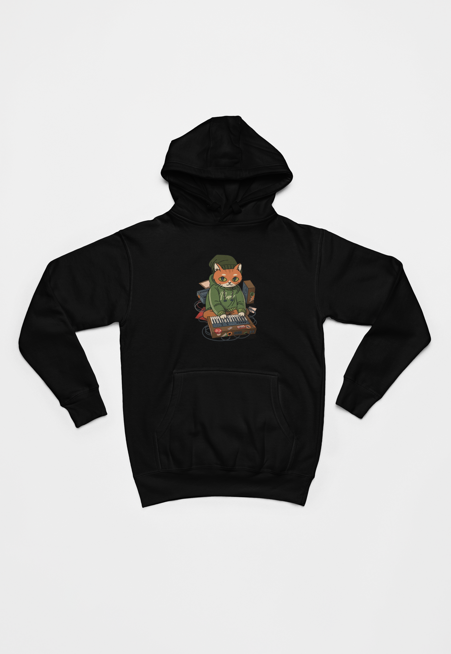 Cat plays keyboard - Hoodie