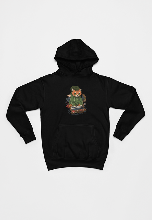 Kat spiller keyboard - Hoodie