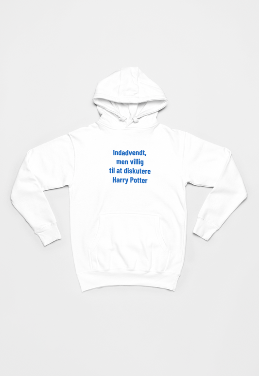 Indadvendt men villig til at diskutere Harry Potter - hvid Hoodie