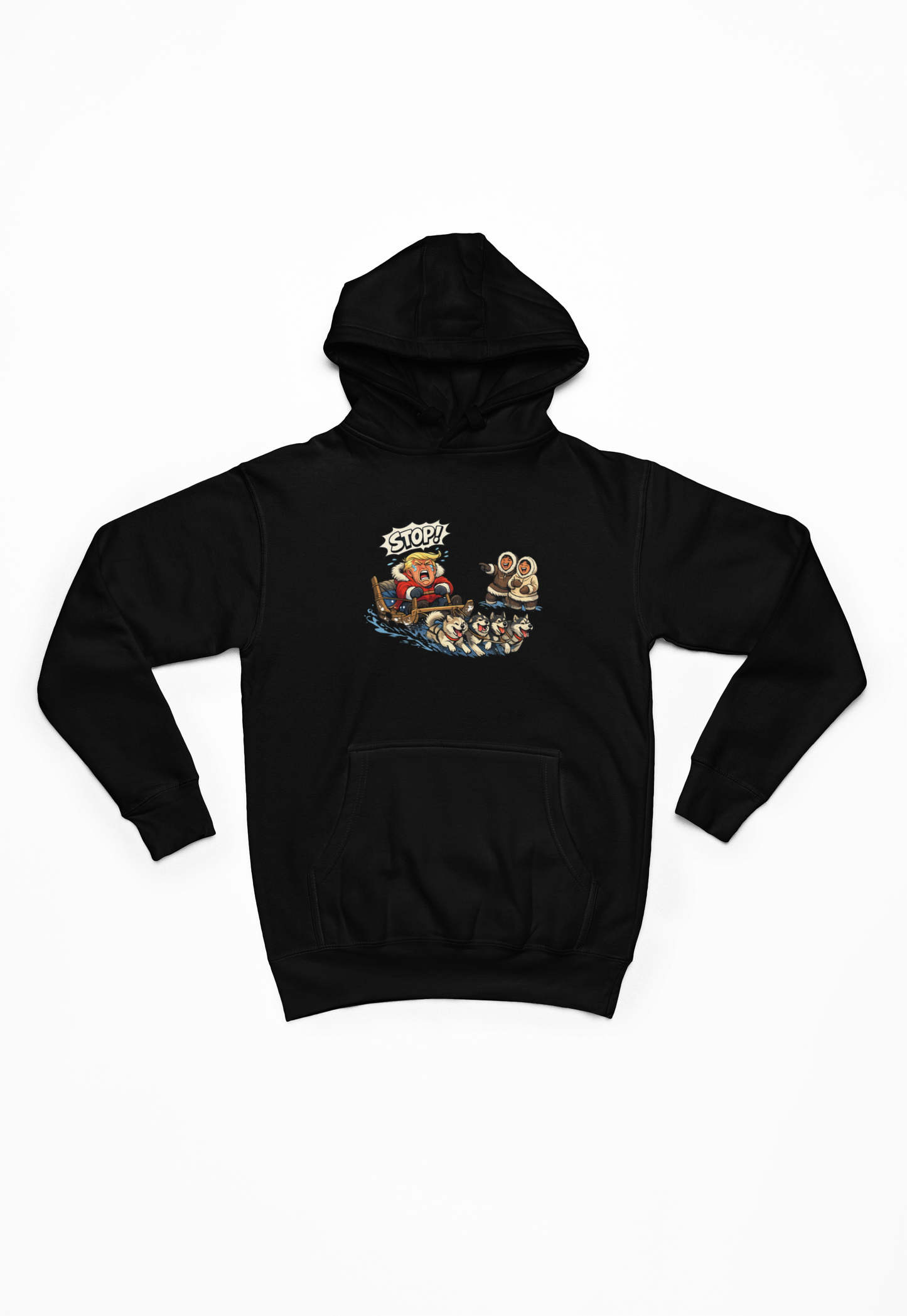 Trump i Grønland sort Hoodie