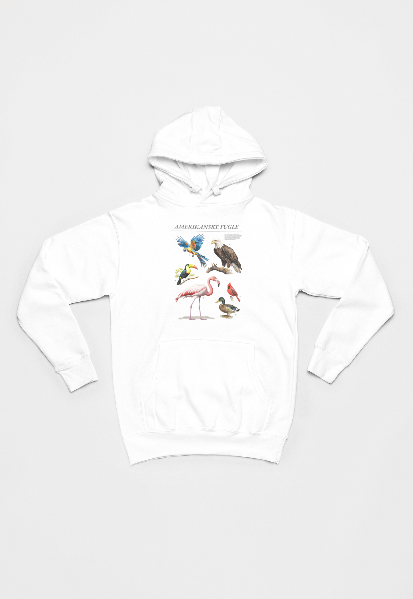 Amerikanske fugle hvid Hoodie