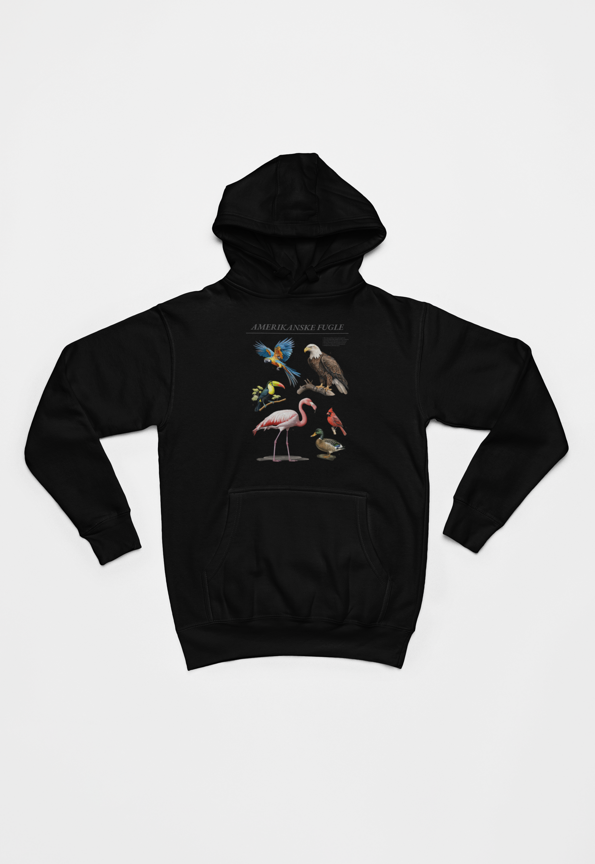 Amerikanske fugle sort Hoodie