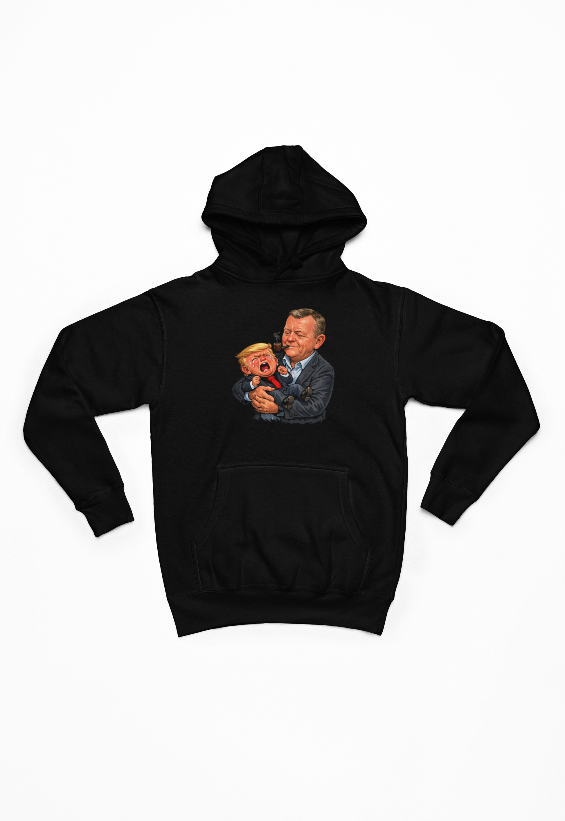 Løkke og Trump sort Hoodie