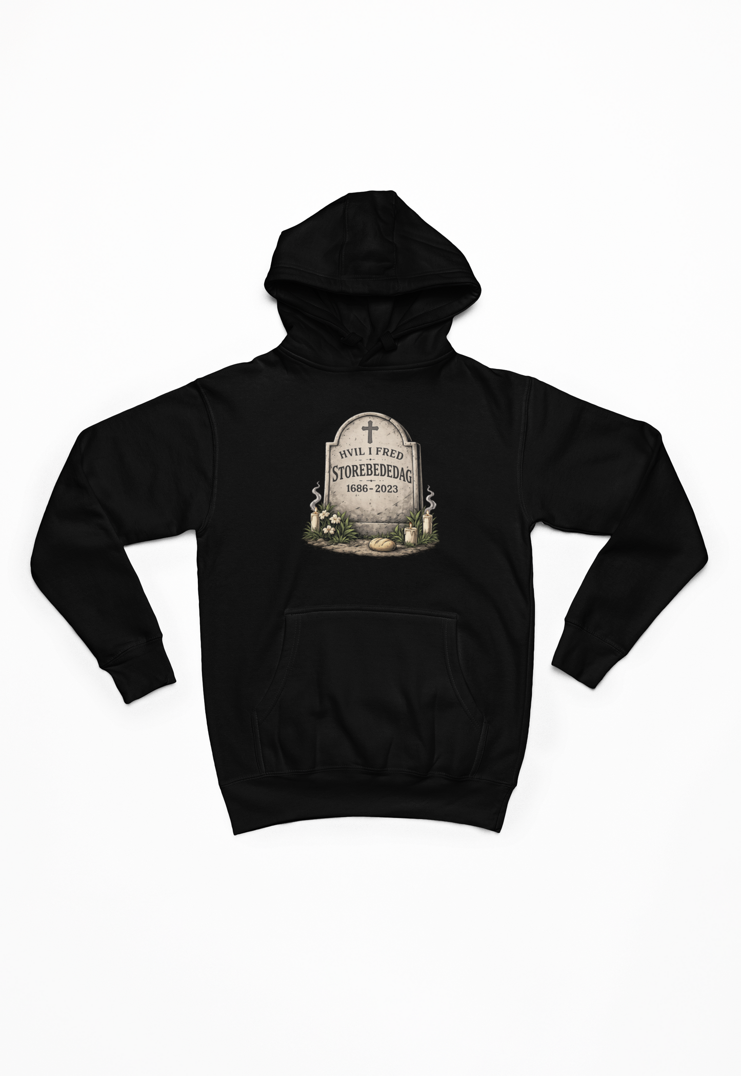 Hvil i fred Store bededag 1686-2023 - sort Hoodie