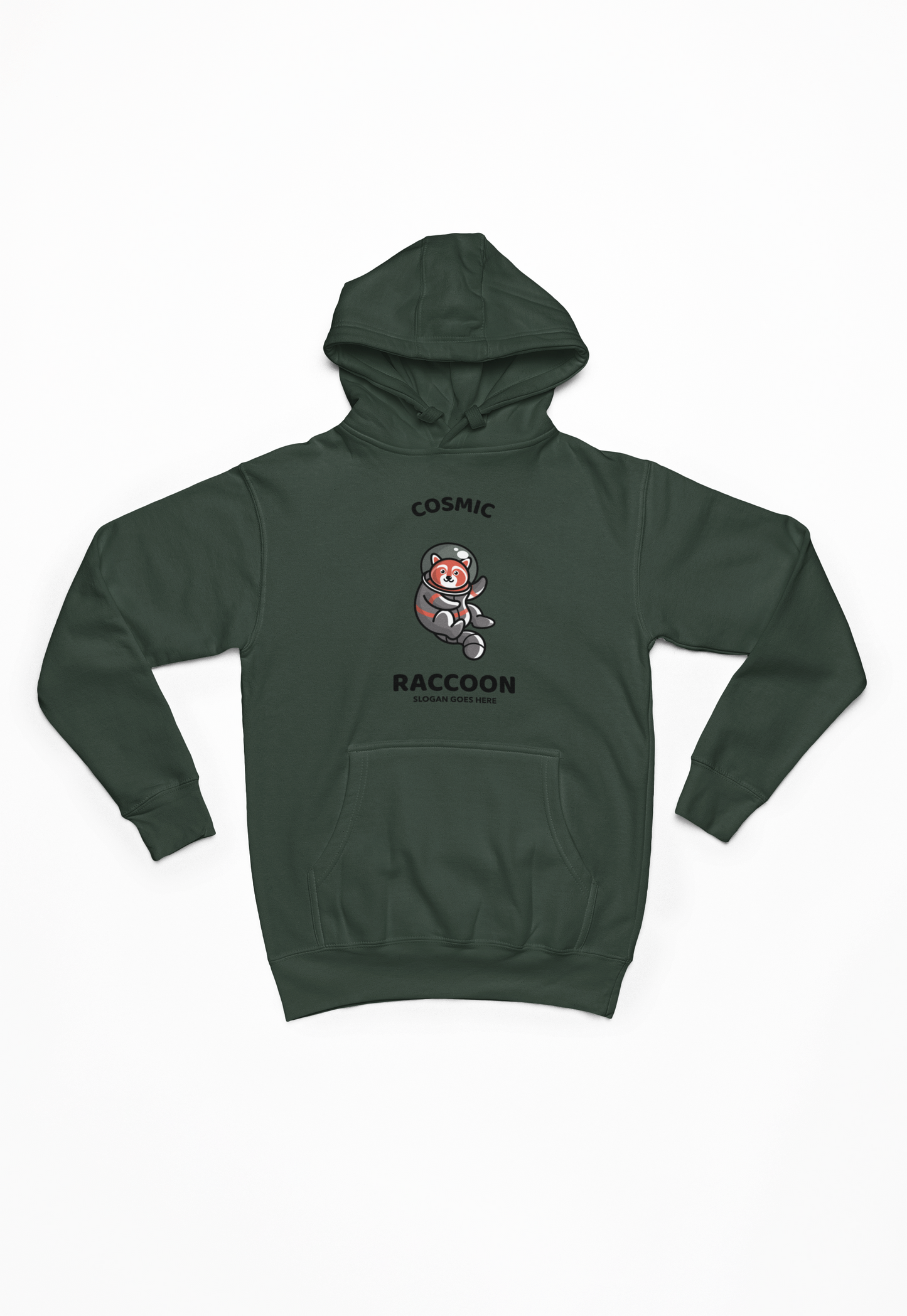 Cosmic raccoon grøn Hoodie