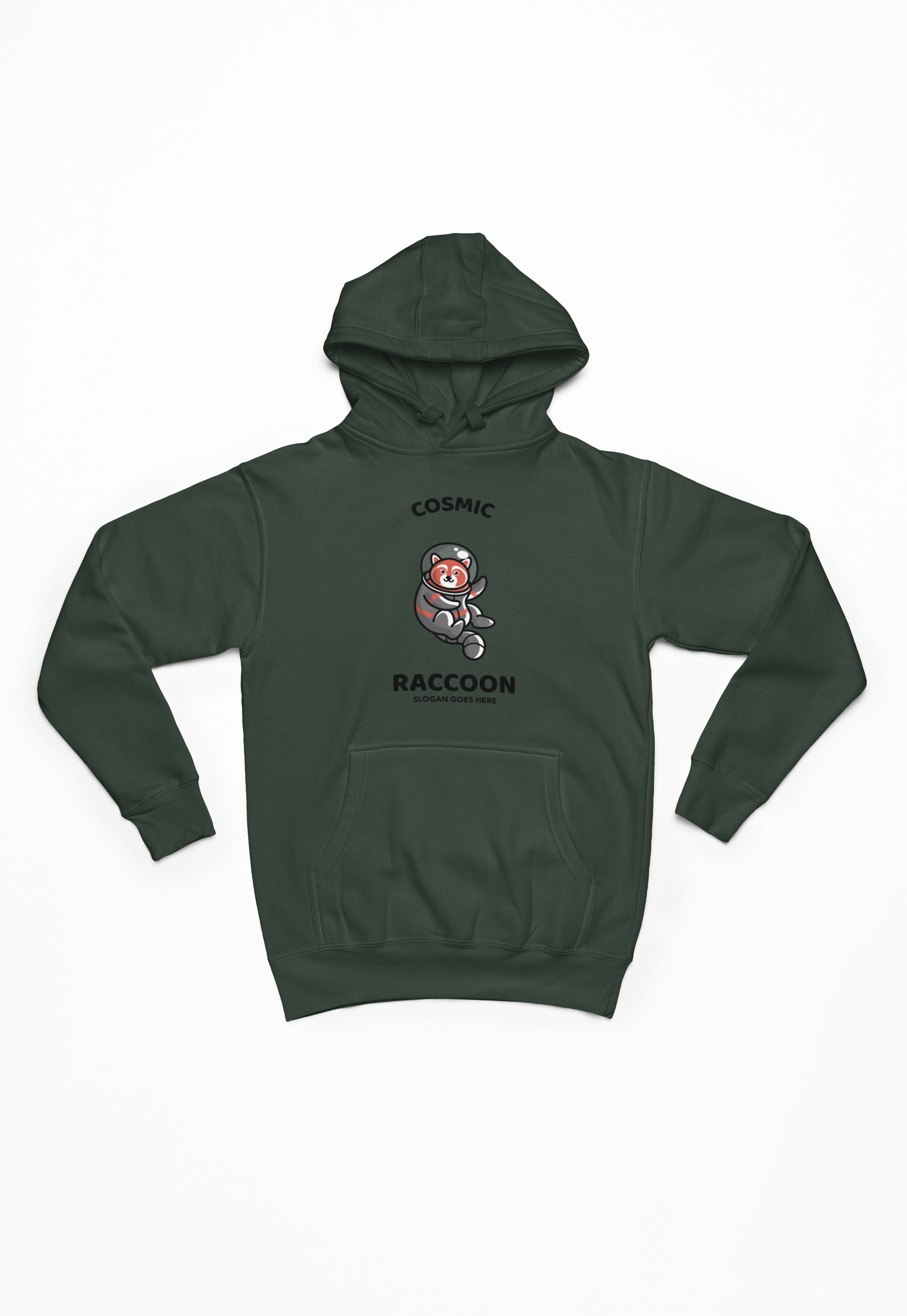 Cosmic raccoon grøn Hoodie
