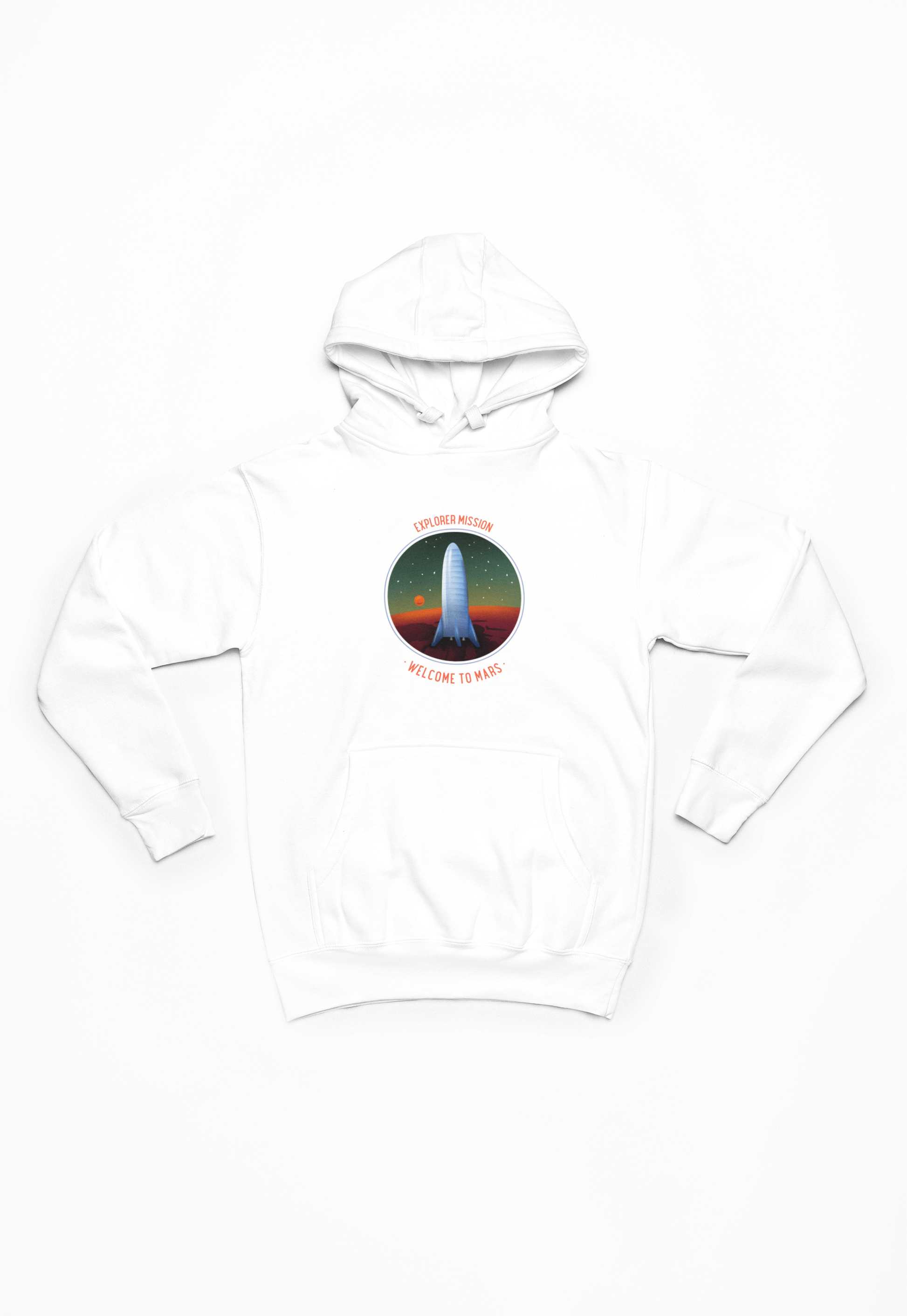 Explorer mission welcome to mars hvid Hoodie