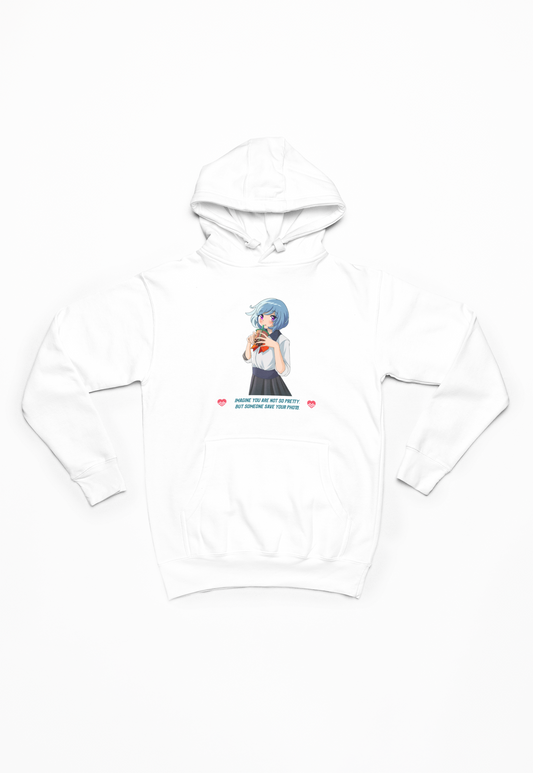 Cute Anime Girl hvid Hoodie