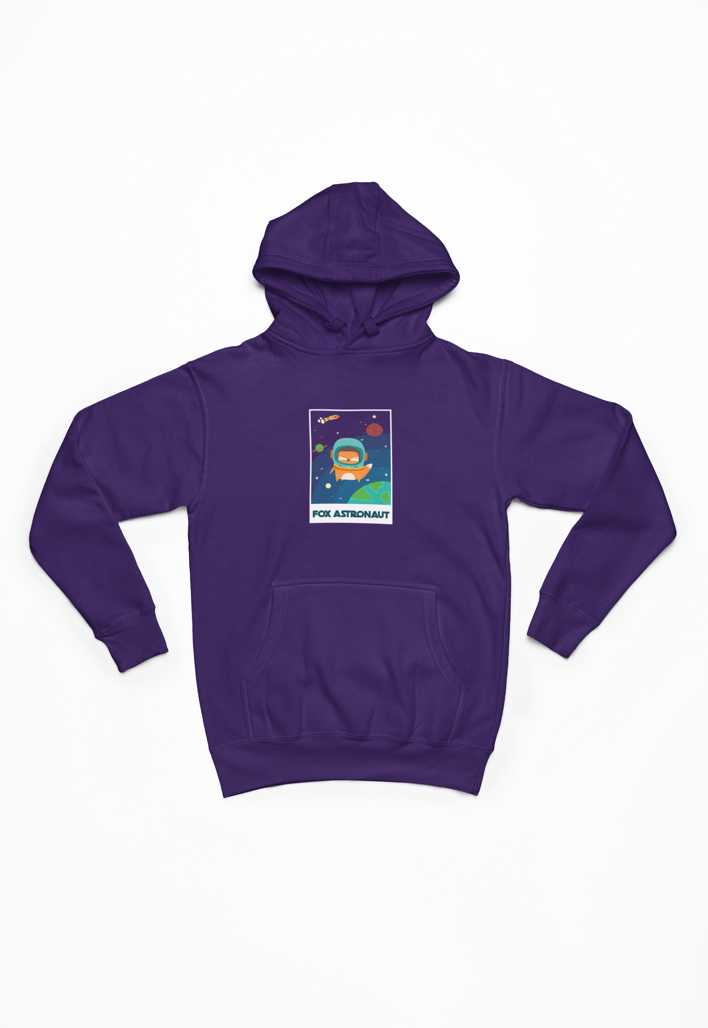 Fox astronaut lilla Hoodie