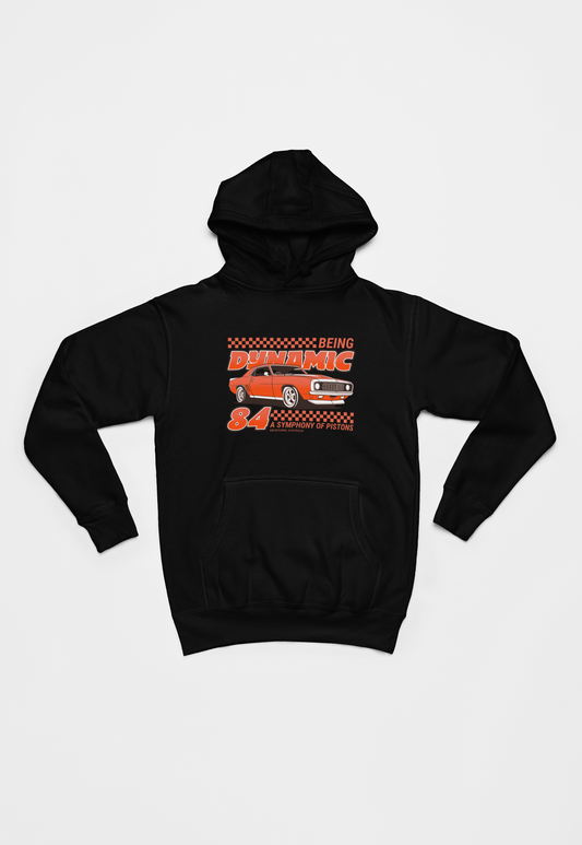 Orange Vintage Mustang sort Hoodie