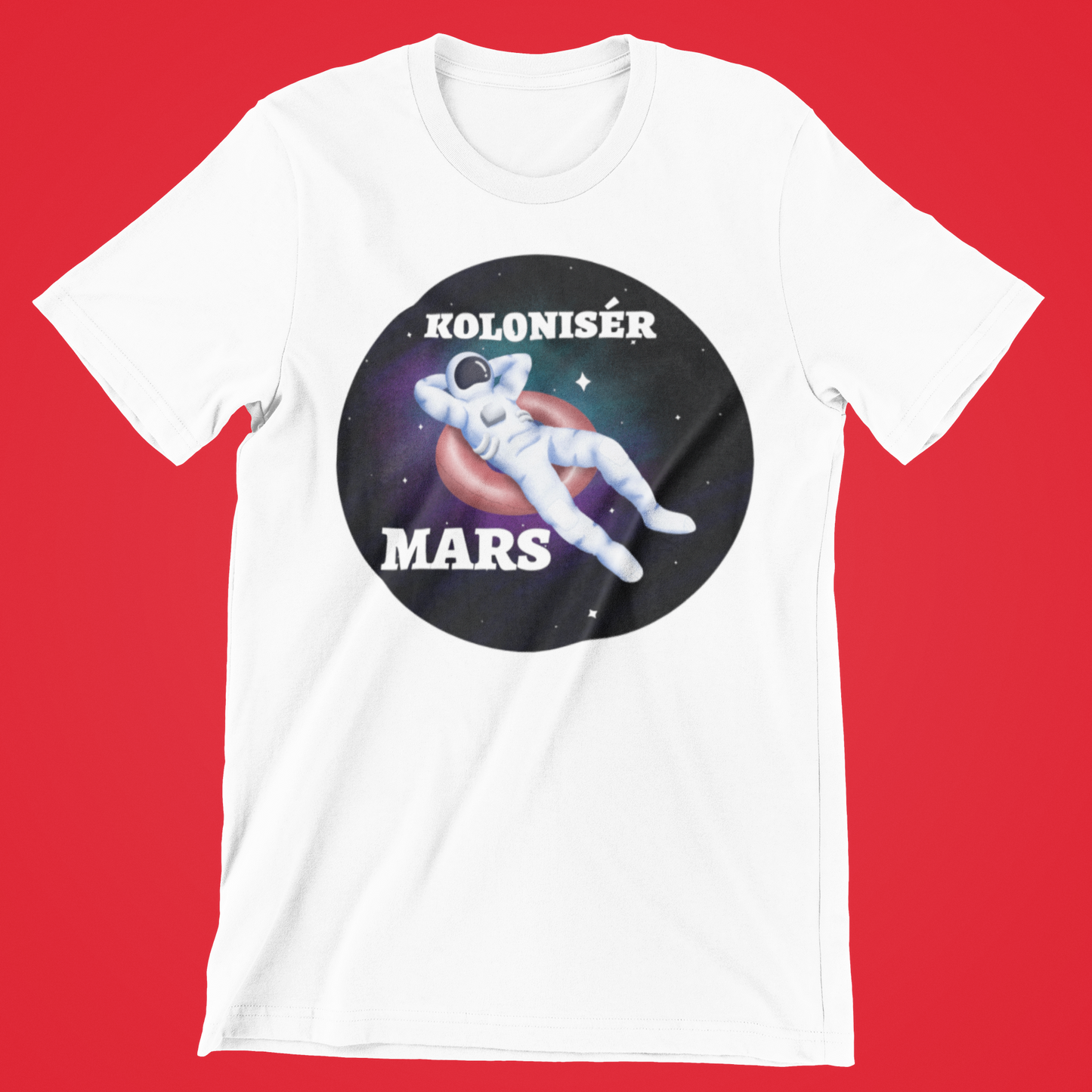 Kolonisér Mars  T-shirt hvid