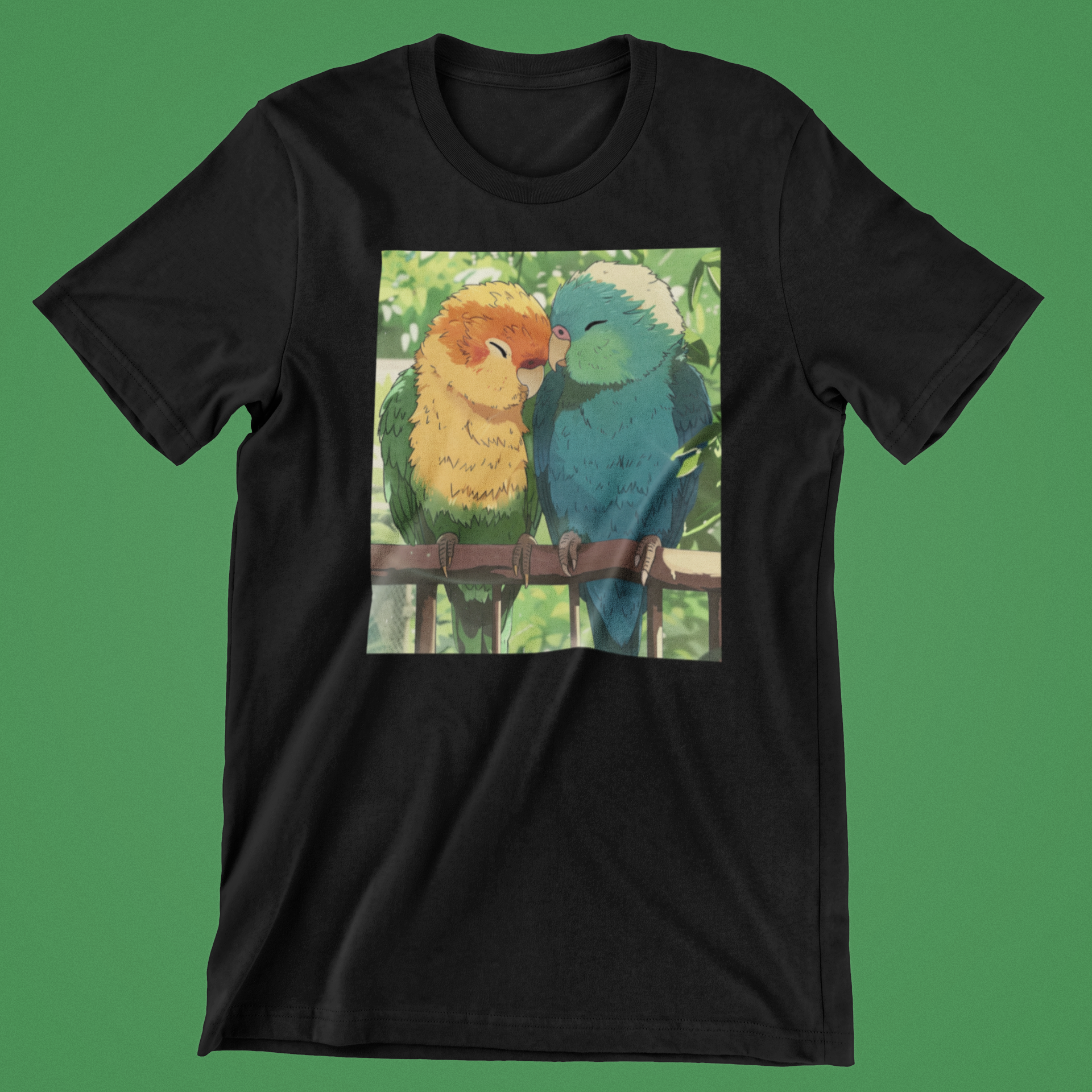 Papegøjer sort T-shirt