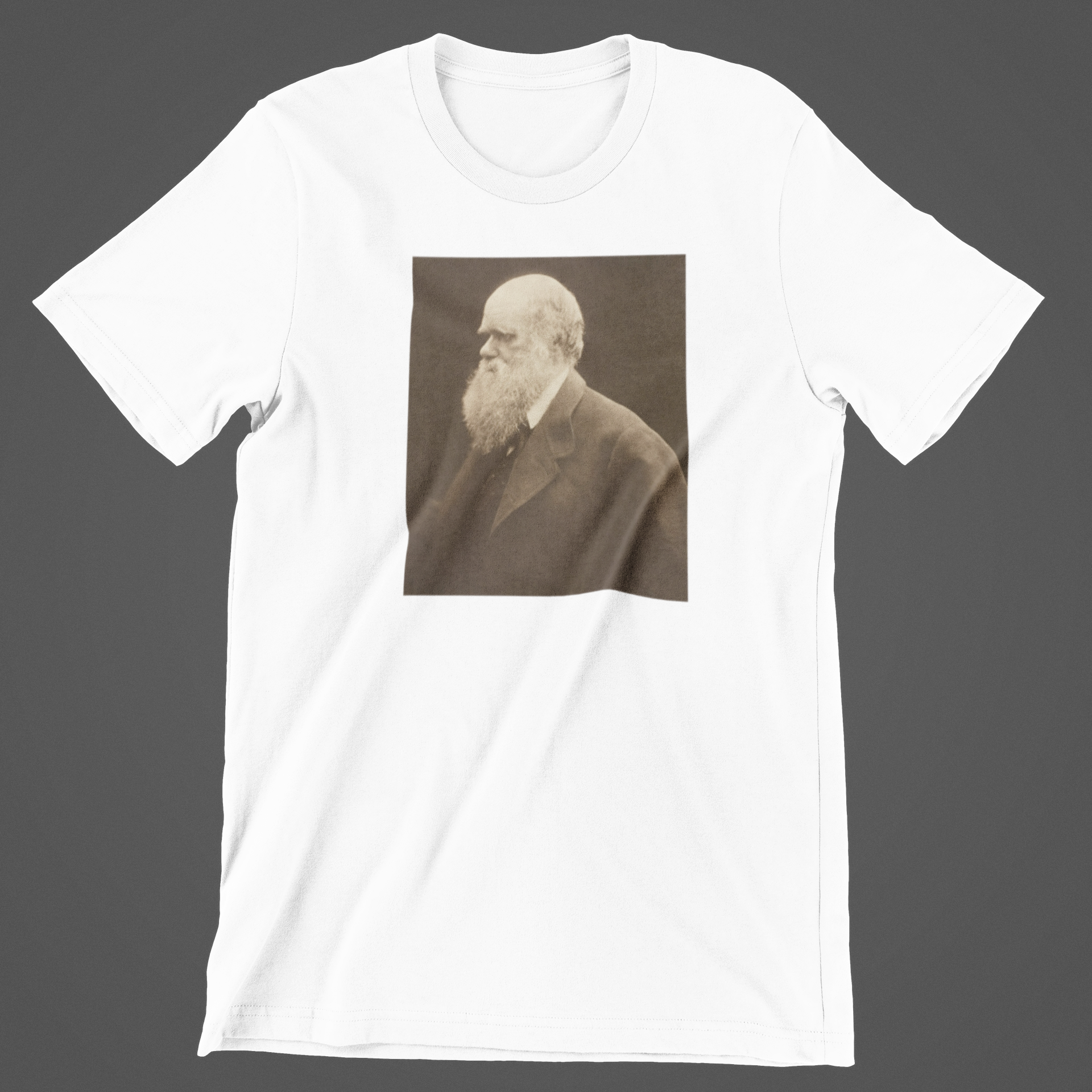 Charles Darwin hvid T-shirt