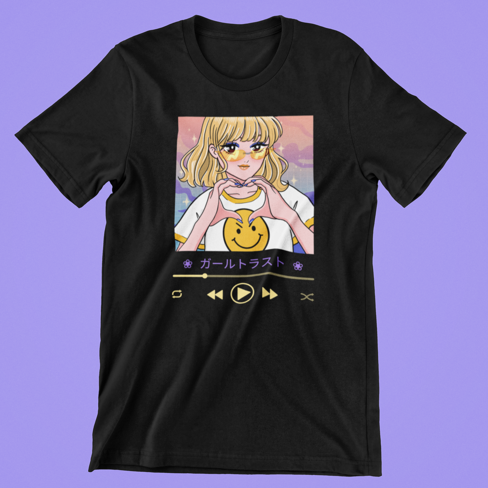 Girl Trust (Japansk Anime) -  sort T-shirt