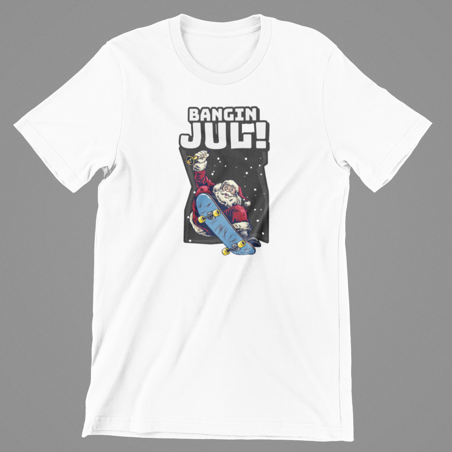 Bangin! Skateboard Julemand - hvid T-shirt