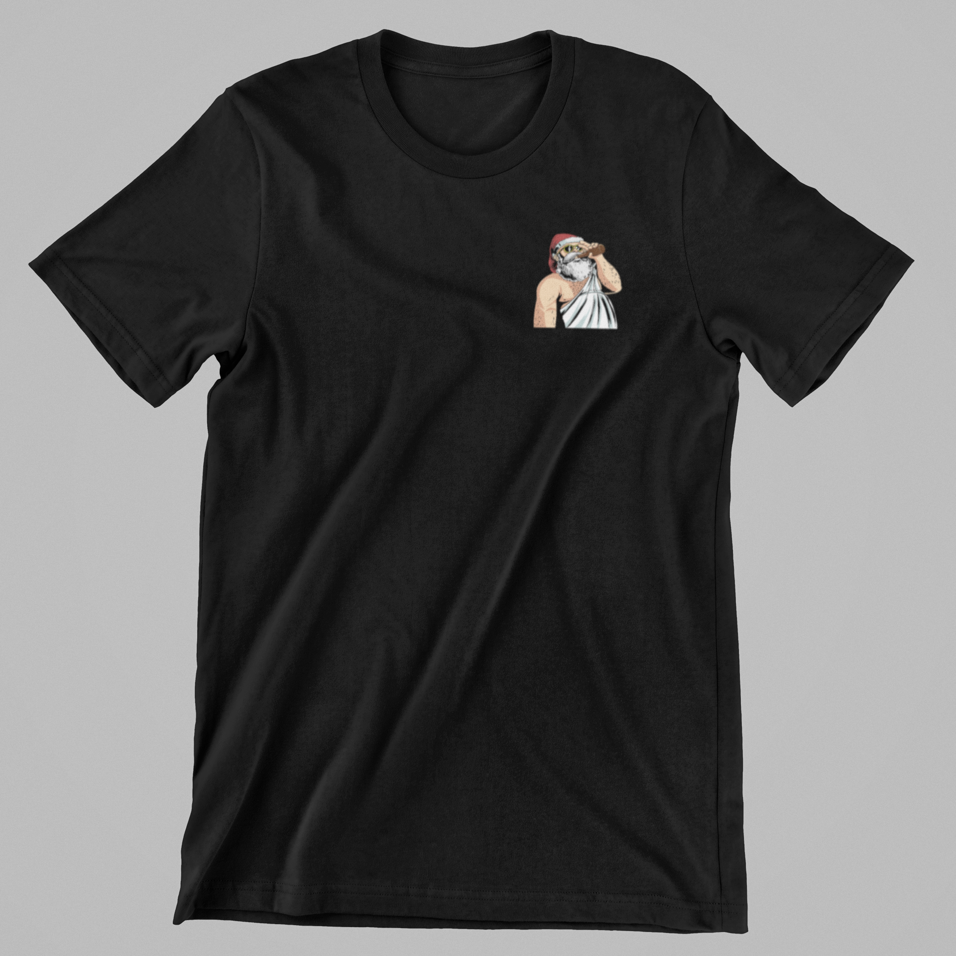 Julemand på druk sort T-shirt