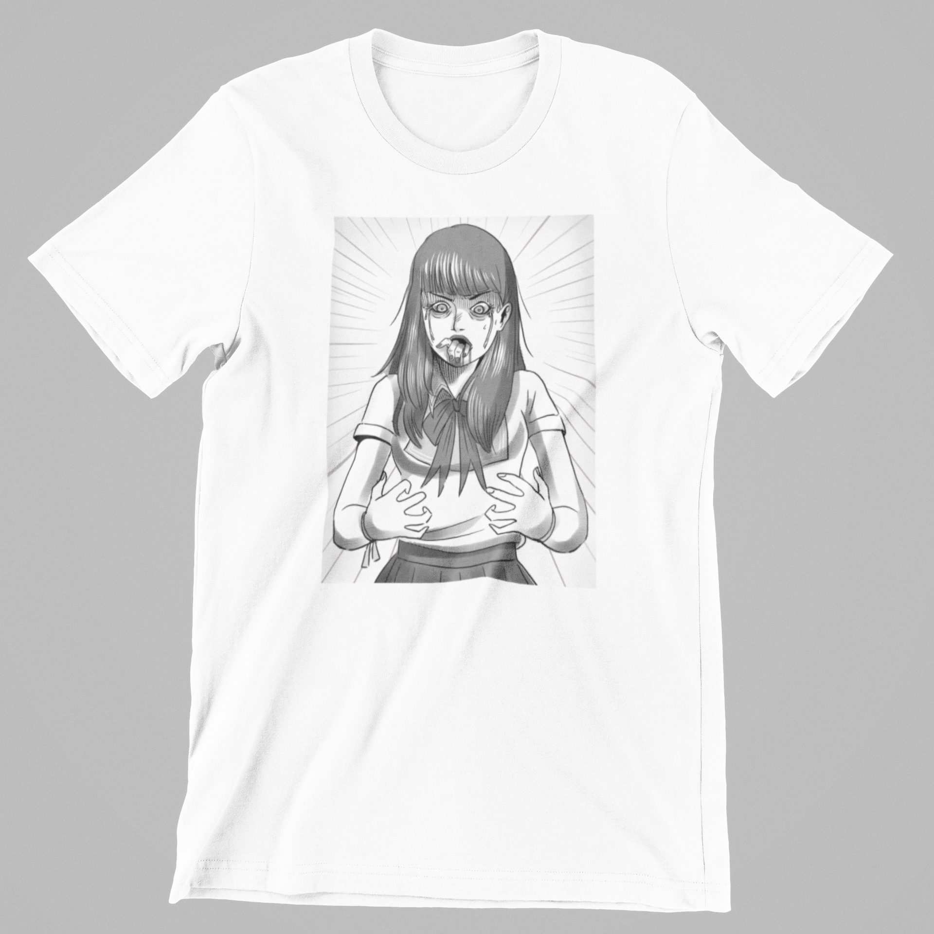 hvid gyser manga t-shirts
