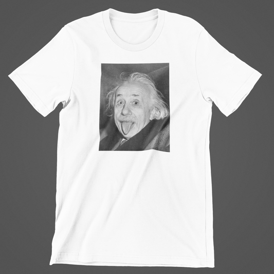 Albert Einstein rækker tunge - T-shirt
