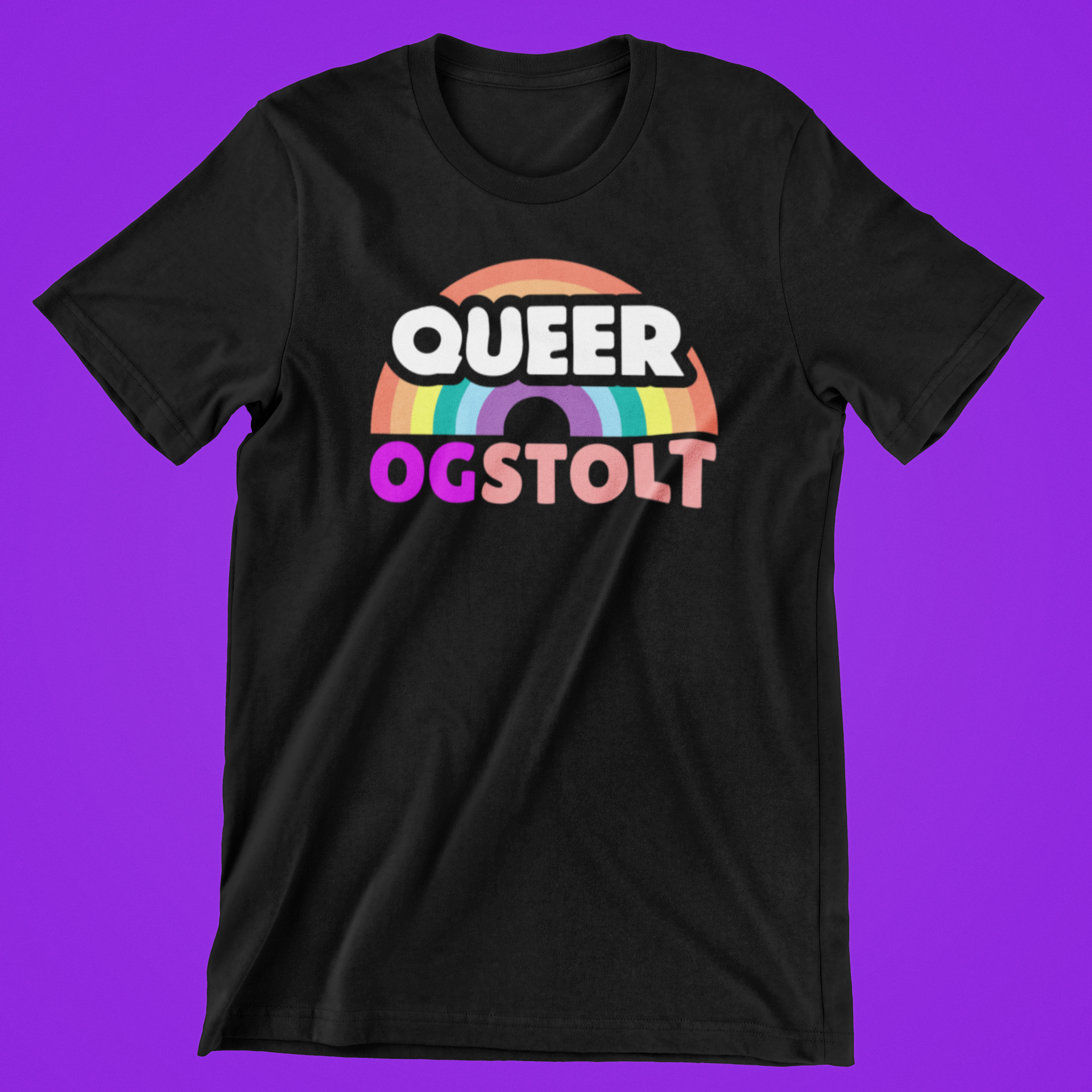 Queer og Stolt sort t-shirt