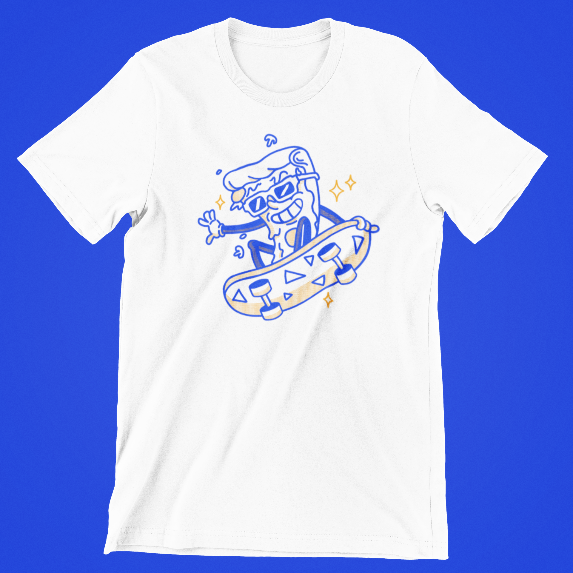 pizza slice t-shirt hvid