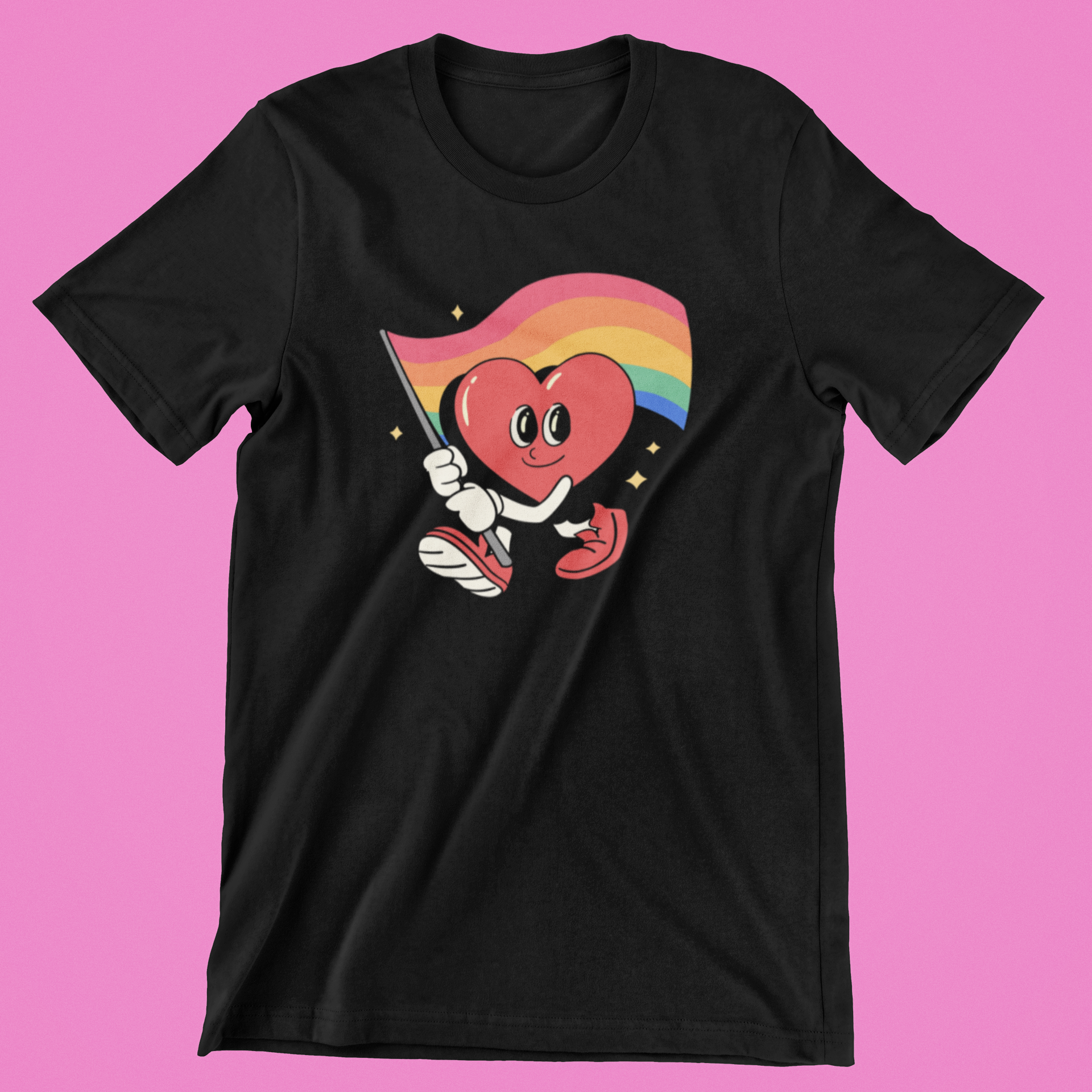 Pride Flag - hvid T-shirt