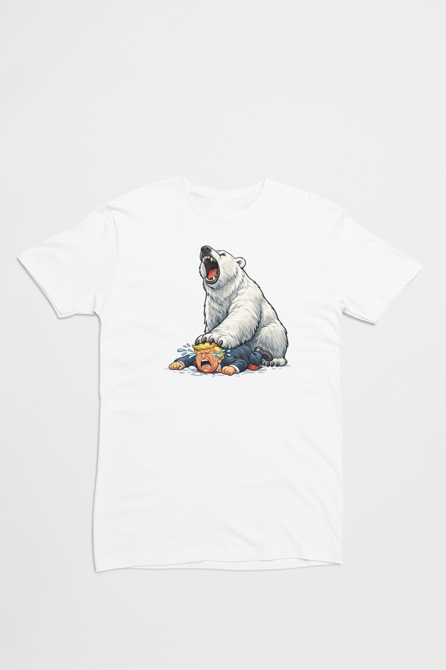 Anti-Trump Grønland hvid T-shirt