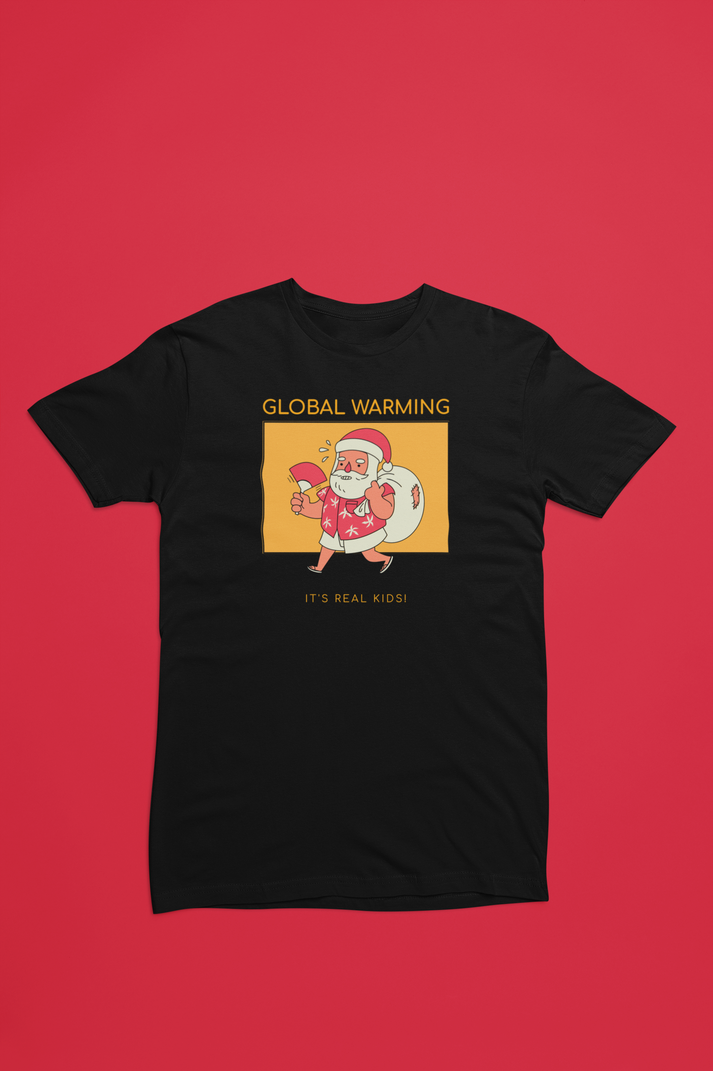 Julemand - Global Warming is Real Kids T-shirt sort