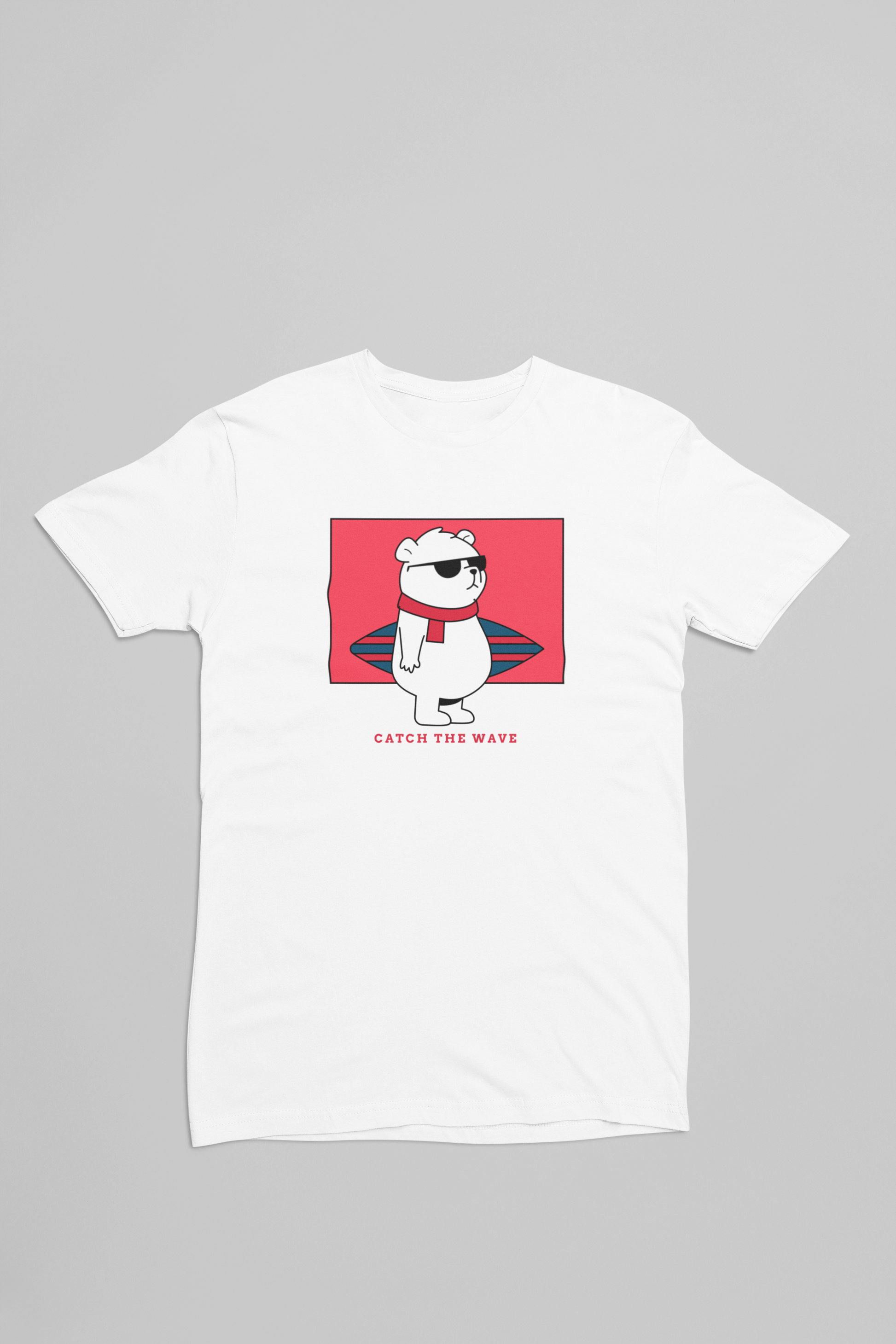 Hvid t-shirt med en Surfer snemand