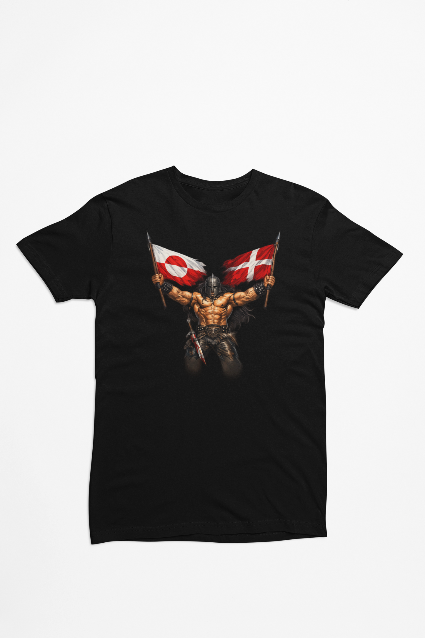 Grønland x Danmark sort T-shirt 