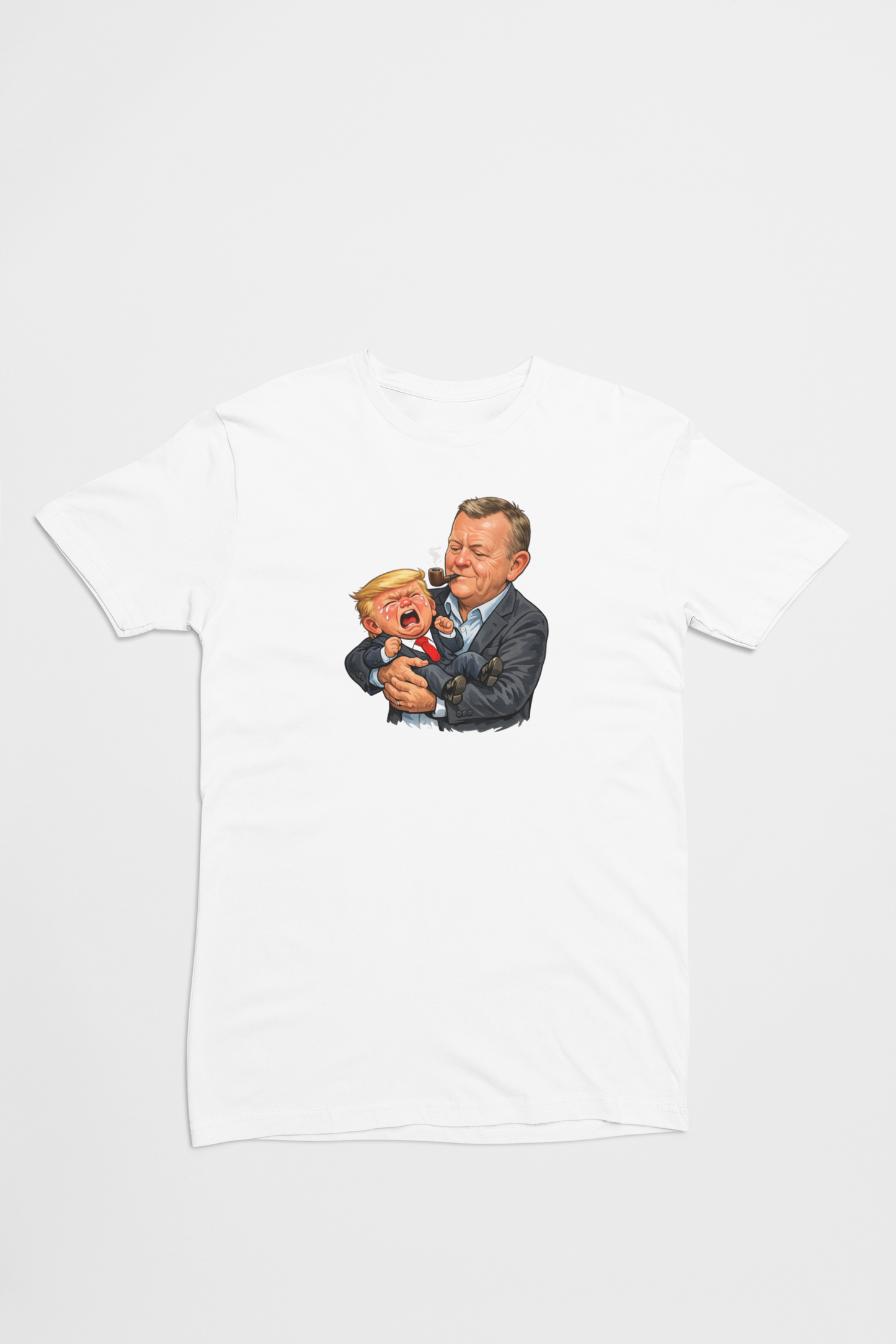 Lars Løkke og Trump hvid T-shirt