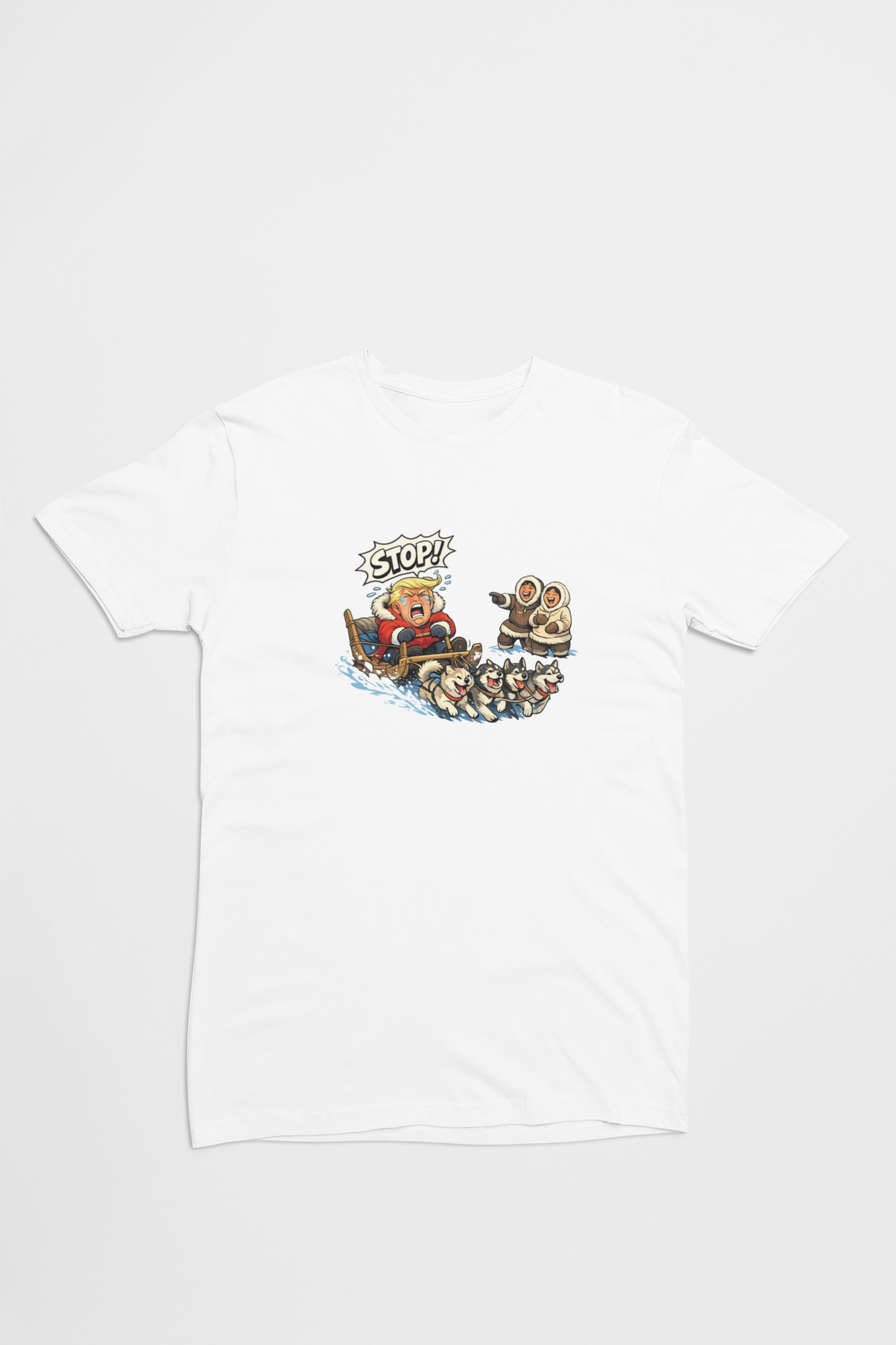 Trump i Grønland hvid T-shirt