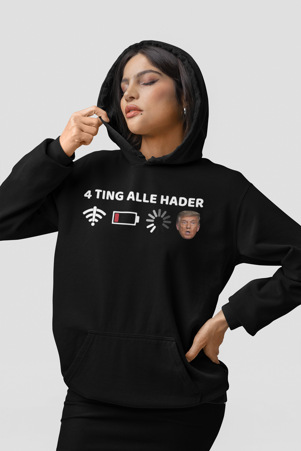 hader trump sort hoodie