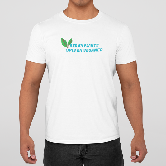 Red en plante, spis en veganer - T-shirt - Coolshirts.dk