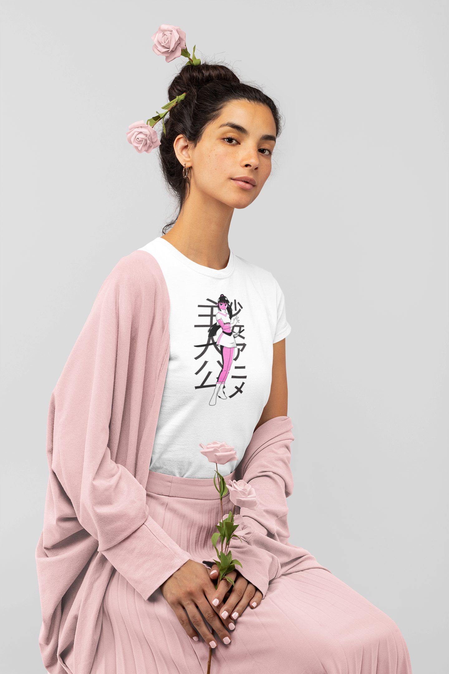 Pige med Samuraisværd (Anime) - T-shirt - Coolshirts.dk