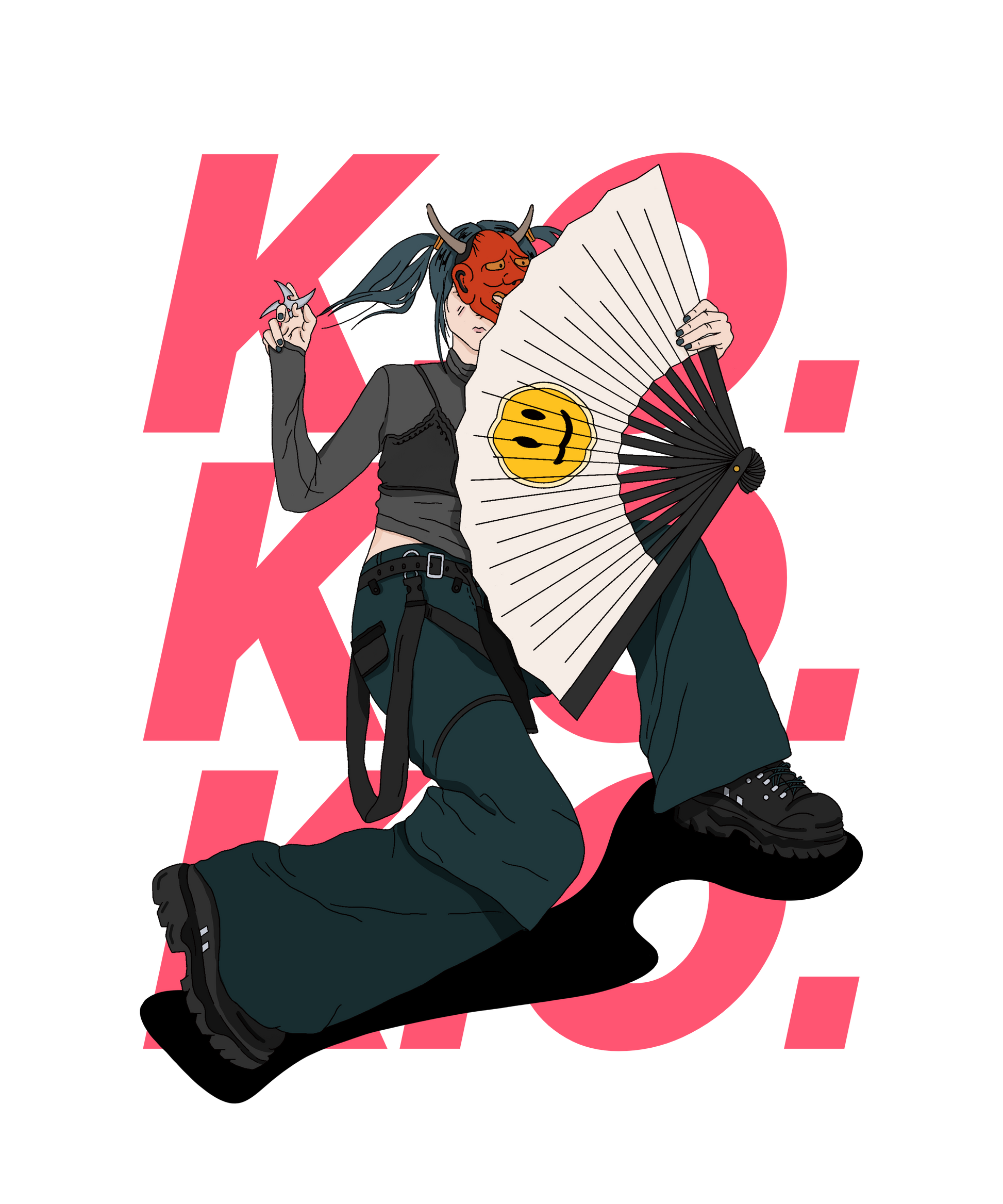 Ninja kvinde T-shirt - Coolshirts.dk