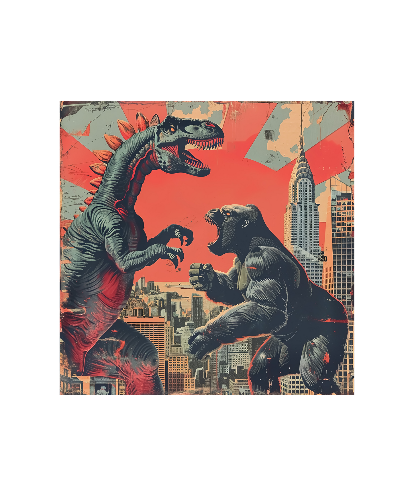 T-rex vs. King Kong - T-shirt