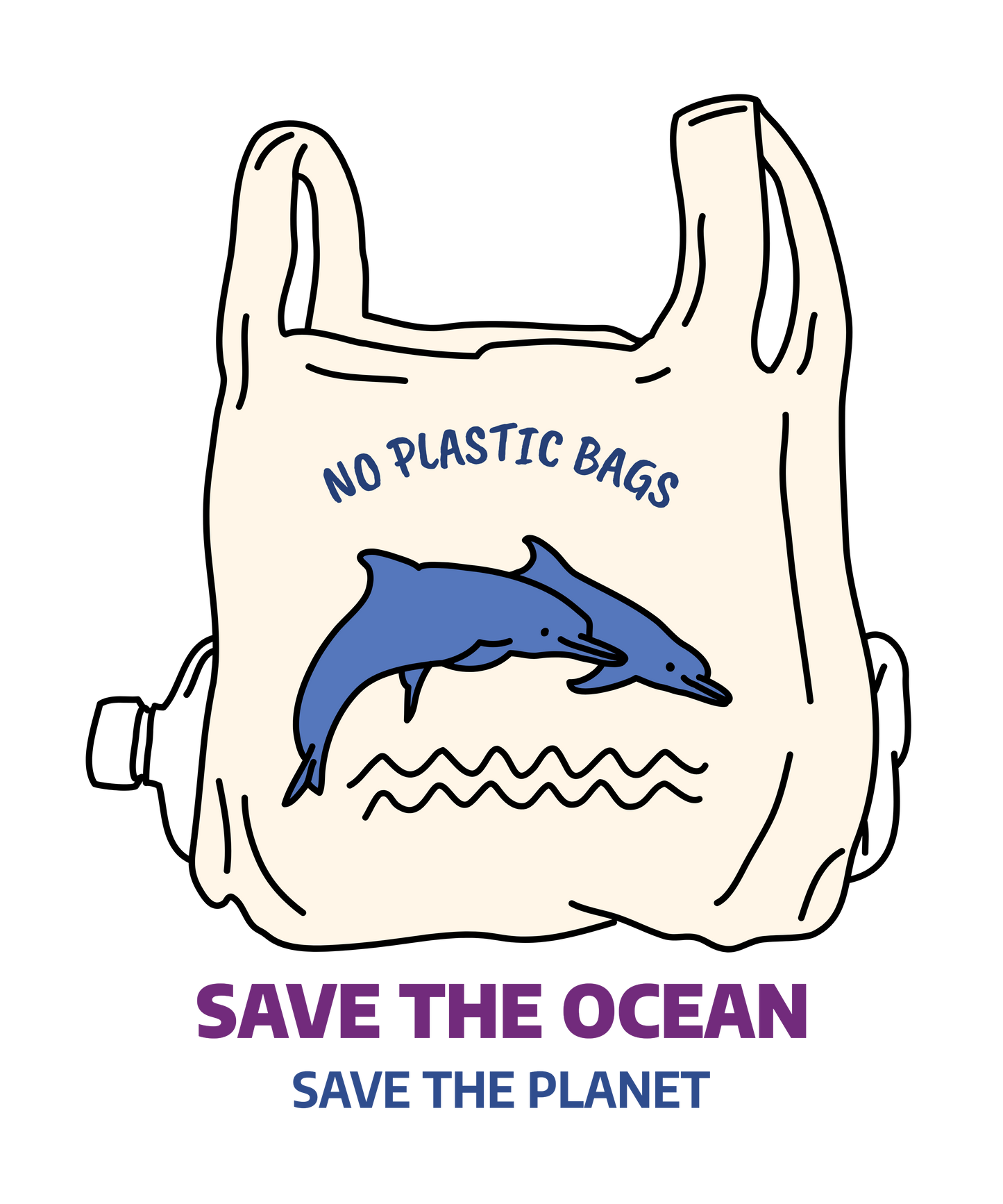 No plastic bags – T-shirt - Coolshirts.dk
