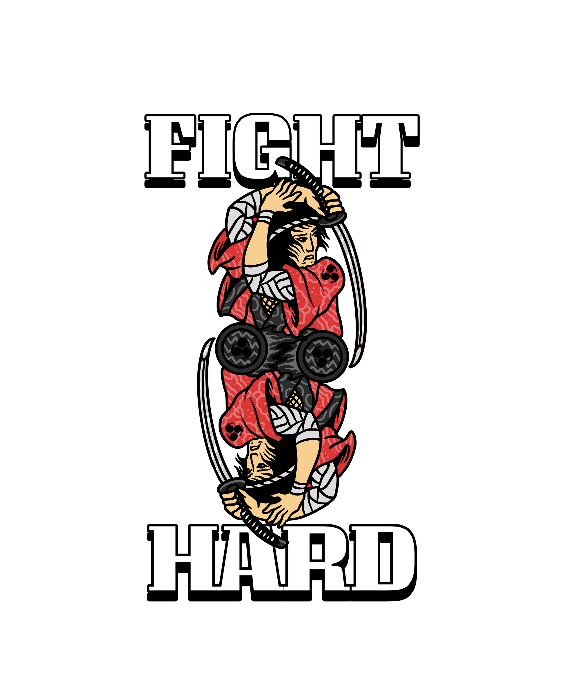 Fight hard T-shirt - Coolshirts.dk