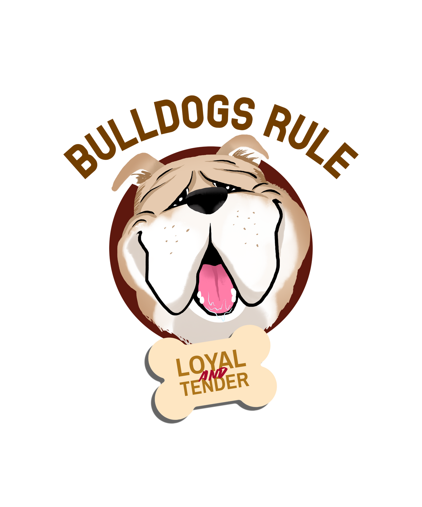 Bulldog hund - T-shirt