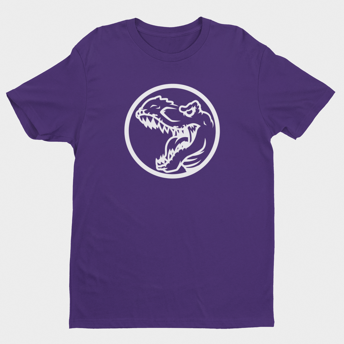 T-Rex T-shirt lilla – Et råt dinosaurmotiv med masser af attitude