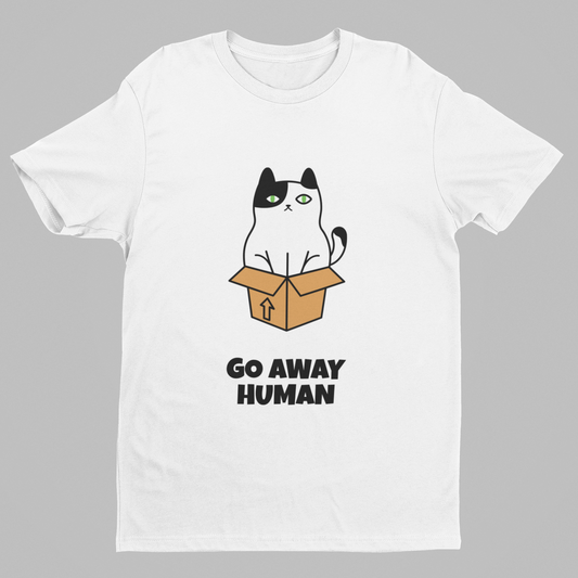 Go Away Human – T-shirt - Coolshirts.dk