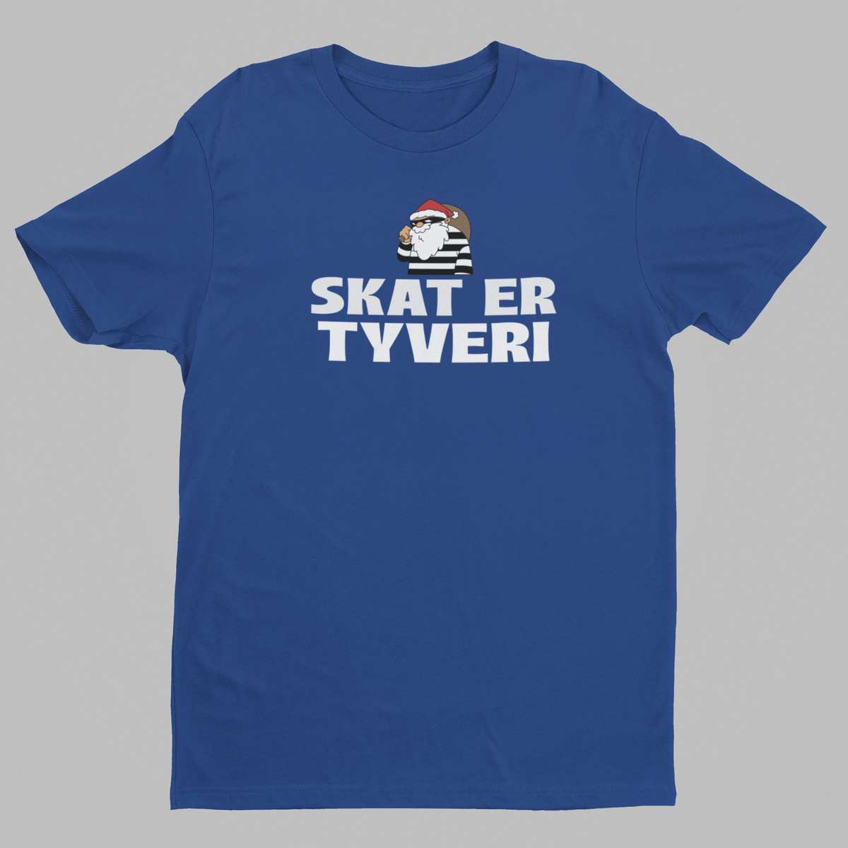 Skat er tyveri blå t-shirt
