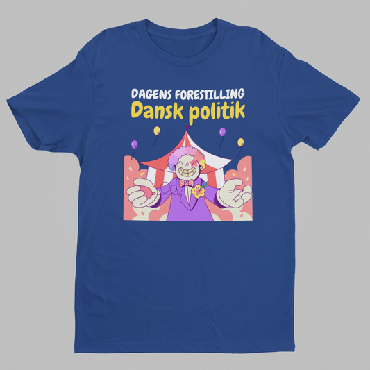 Dagens forestilling, Dansk politk - blå T-shirt