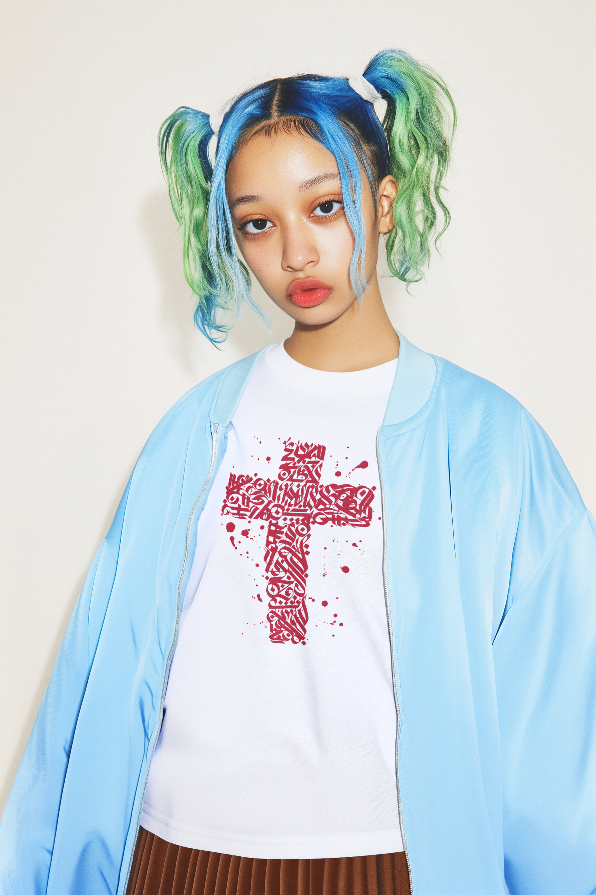 Graffiti Kors - T-shirt - Coolshirts.dk