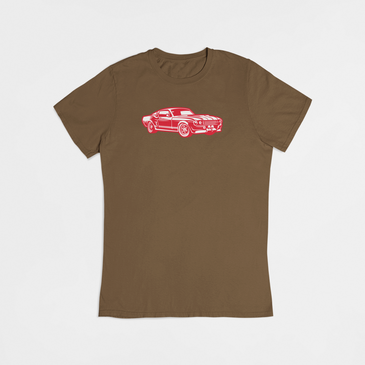 Rød Vintage Mustang bil - T-shirt - Coolshirts.dk
