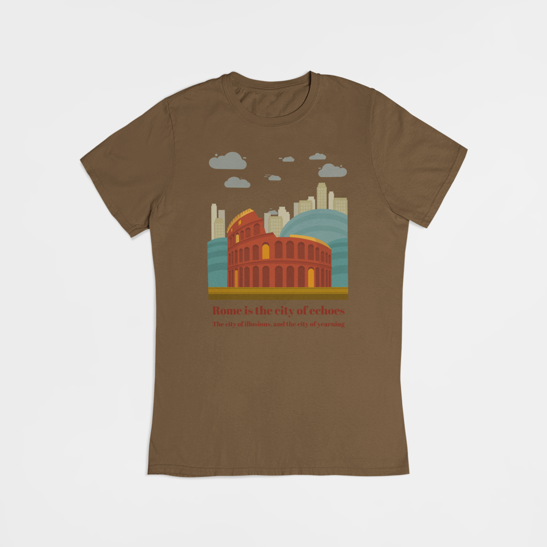 Colosseum i Rom Italien - T-shirt - Coolshirts.dk