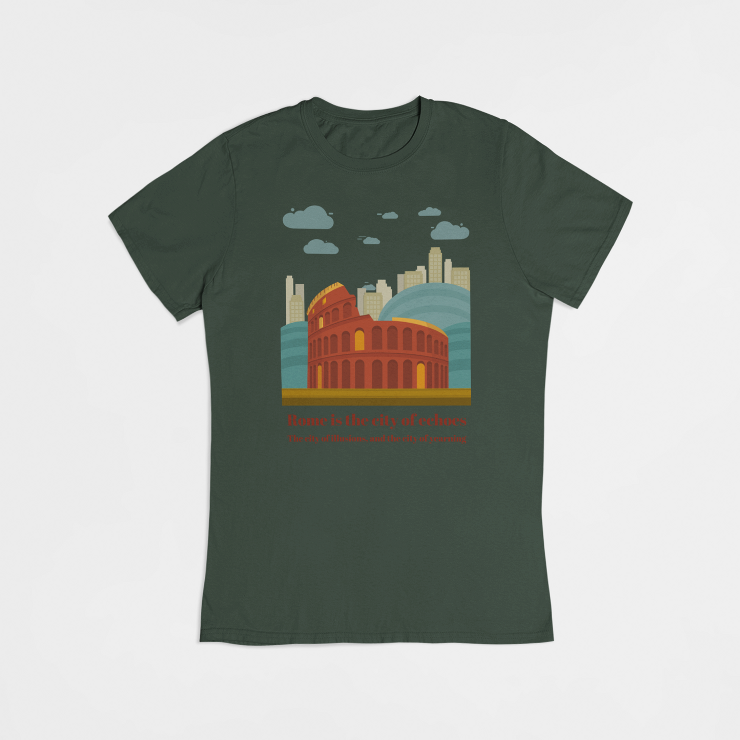 Colosseum i Rom Italien - T-shirt - Coolshirts.dk
