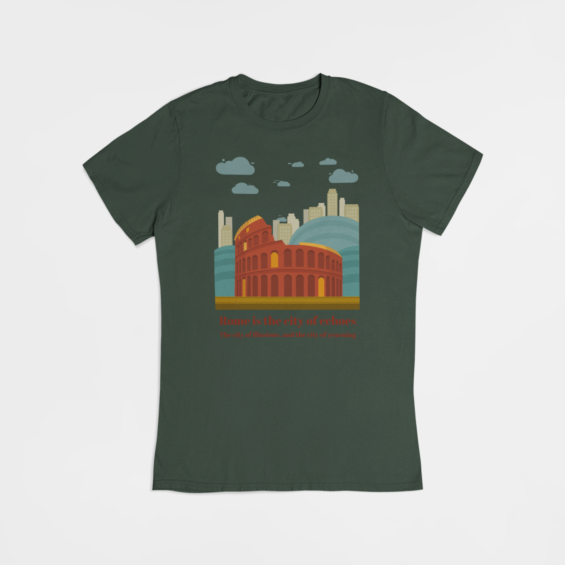Colosseum i Rom Italien - T-shirt - Coolshirts.dk