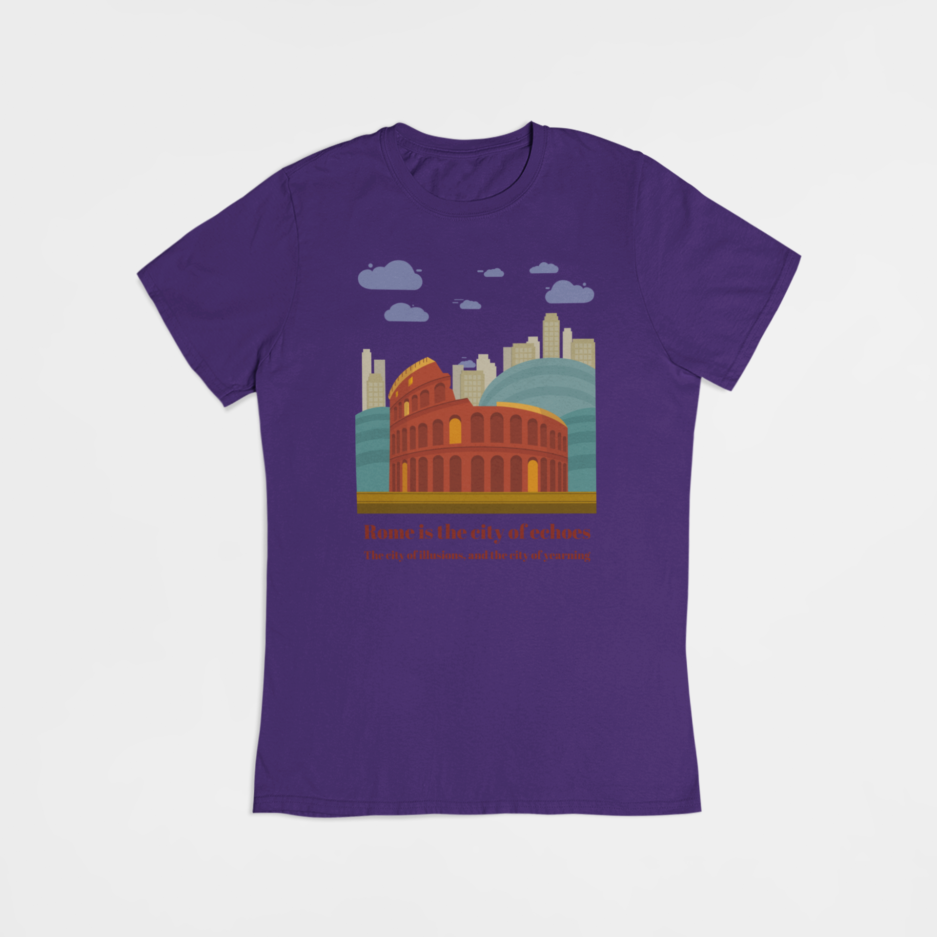 Colosseum i Rom Italien - T-shirt - Coolshirts.dk