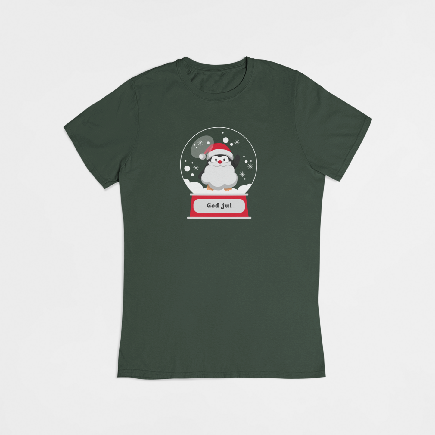 Julepingvin  - T-shirt - Coolshirts.dk